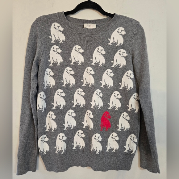 LOFT Gray Knit Sweater - Picture 3 of 6